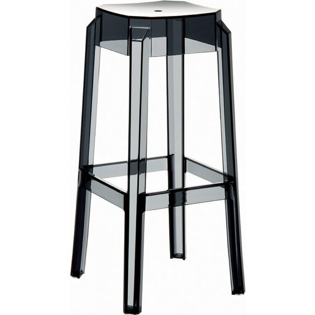 Compamia Fox 30" Polycarbonate Patio Bar Stool in Transparent Black