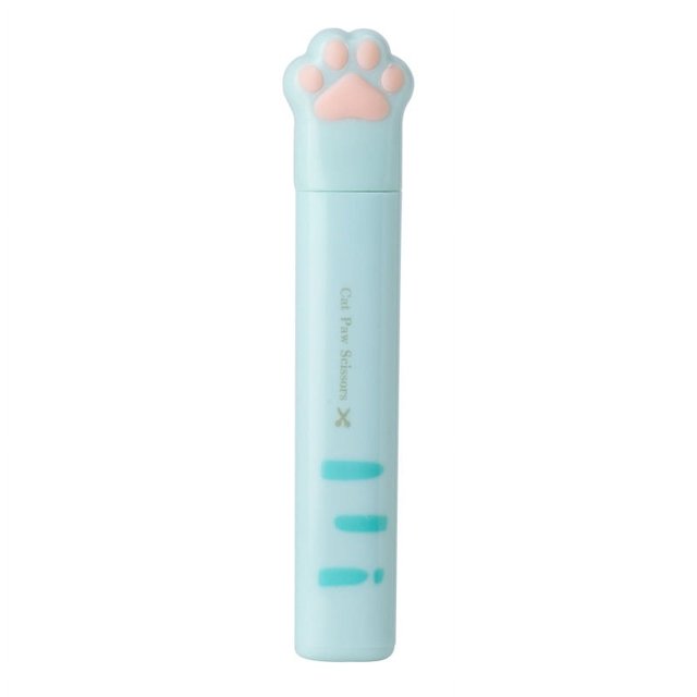 Tijeras de garra de gato, tijeras pequeñas portátiles, mini tijeras en forma de bolígrafo, tijeras multifuncionales para oficina y cuentas de mano