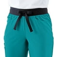 thumbnail image 3 of ave. Coastal Women's Seven Pocket Bootcut Scrub Pant in Teal Blue, S Petite, 3 of 6