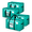 Green, variant on AbahubFit 4 Pack Extra Large Moving Bags Heavy Duty Storage Bags Boxes Bins Totes with Portable Handles, Visible Window and Suitcase-Style Zippers