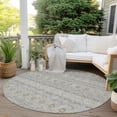 thumbnail image 6 of Addison Rugs Chantille Indoor/Outdoor Transitional Bohemian Silver Washable Round Rug, 8' x 8', 6 of 6