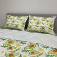 thumbnail image 2 of Fruits Comforter & Sham Bedding Set, Sliced Avocado and Lemon with Leaves Harvest Season, 3 pcs Duvet Set Microfiber Filling Quilt, 5 Sizes, Multicolor, by Ambesonne, 2 of 4