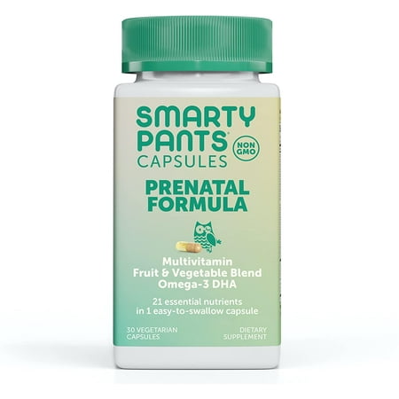 SmartyPants Prenatal Multivitamin Capsules with Omegas, 30 Count