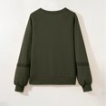 thumbnail image 6 of Lumistal Womens Sweatshirt Long Sleeve V Neck Lace Loose Fit Fall Pullover Tops Sweatshirts for Women Trendy Lightweight Tunic Top Spring Fall Outfits Army Green XL, 6 of 6