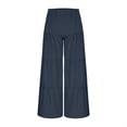 thumbnail image 6 of Laqbezok Women's High Waist Tiered Ruffle Wide Leg Pants, Smocked Elastic Waist Palazzo Trousers, Casual Flowy Pleated Summer Beach Swing Pants Boho Vacation Wear, 6 of 9