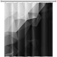 thumbnail image 4 of Black and White Bathroom Shower Curtain Abstract Stereoscopic Geometric Pattern Shower Curtain with Hooks Polyester Waterproof Fabric Modern Minimalist Art Shower Curtain Decor, 72x72 Inch, 4 of 6