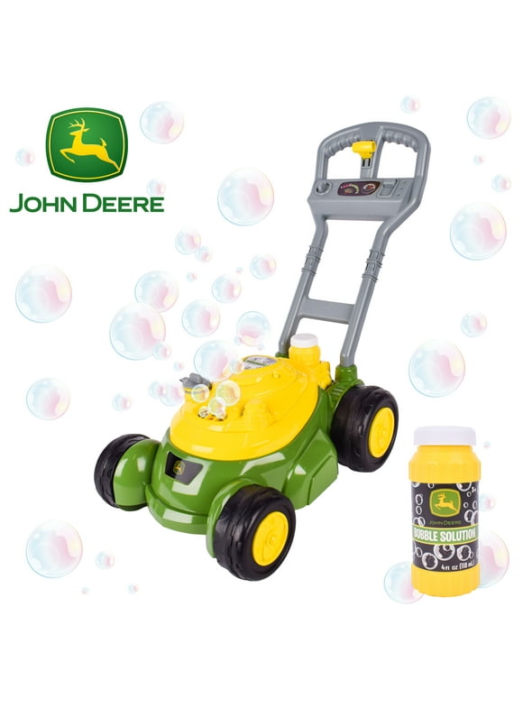 John Deere Bubble-N-Go Toy Lawn Mower Automatic Bubble Machine No Batteries Required Age 3+ Years