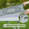 thumbnail image 6 of Vibrant Bohemian Pattern Square Table Cover with Elastic Edge for Outdoor Indoor Use, 6 of 6
