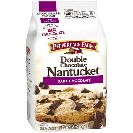 Pepperidge Farm Nantucket Crispy Double Chocolate Chunk Cookies, 7.75 oz. Bag
