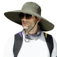 thumbnail image 1 of Sombrero de visera solar de ala grande, sombrero de pescador con máscara transpirable de verano para hombre, sombrero informal para exteriores, 1 of 6