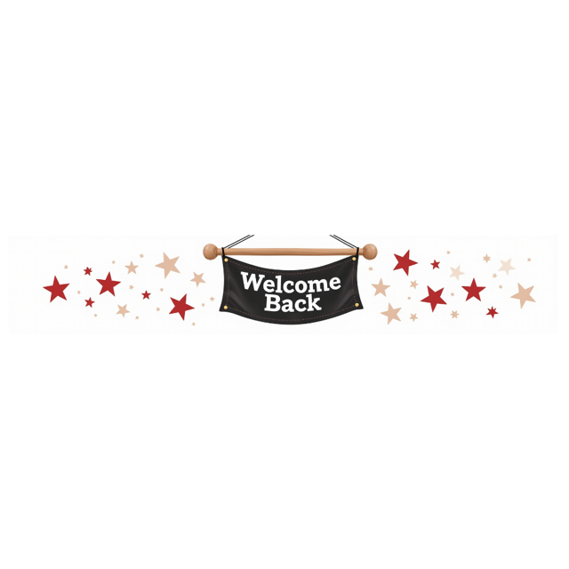 Welcome Back Banner with Rainbow and Pencils Colorful Backdrop for School Party Classroom Decoration Photography Props Festive Background Decor
