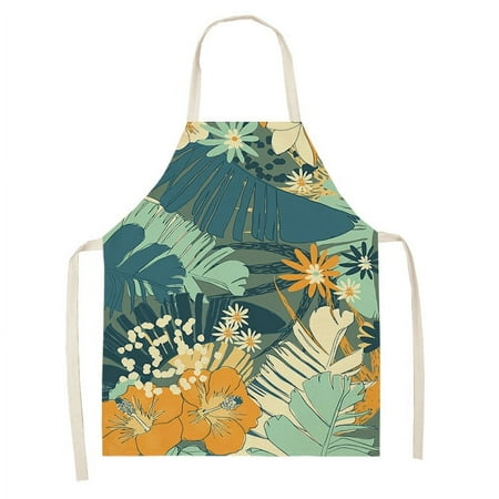 

NUOLUX Floral Kitchen Apron Cooking Apron Cooking Apron Clothes Protective Apron Baking Accessory