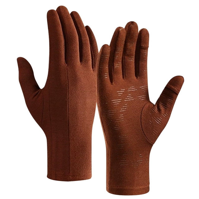 Gpaecead Men's Thermal Winter Gloves - Thick Quilted Lining With Non-Slip Grip For Maximum Warmth & Control Brown