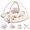Khaki, variant on suihuooo Baby Gym Play Mat,Sitting-up Babies Seats for Infants,with 5 Detachable Toys,Activity Tummy Time Playmats for Newborn Gifts 0-18 Months,Khaki