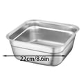 thumbnail image 3 of Stainless Steel Washing Up Bowl, Large Square Dish Tub for Kitchen Sink, Vegetable Washing Basin with Smooth Rim, Stable Flat Bottom Container for Home Cleaning, 3 of 4