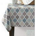 thumbnail image 2 of Rectangle Tablecloth Spill Proof Waterproof Table Cover Soft Square Table Decor Cover, Farmhouse Table Cloth for Rectangle Tables, Retro Style Moroccan Pattern Geometric Blue Tablecloth 60x102 Inch, 2 of 6