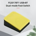 thumbnail image 3 of Graflsoa Interrupteur à Pédale Double Mode USB & Bluetooth FS2017BT1 - Contrôle Mécanique Personnalisable avec Construction ABS, Batterie 230mAh, Design Compact (Jaune/noir), 3 of 6