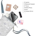 thumbnail image 4 of KXF Leaf Pattern Canvas Cell Phone Purse Wallet Lightweight Small Crossbody Purse Bags for Women, 4 of 7