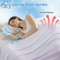 thumbnail image 3 of Purple Ombre Cooling Blanket, Lightweight Breathable Summer Throw Blanket with Double Sided Cold Effect, White Gradient Modern Abstract Art Picnic Beach Blankets Bed Sheet for Hot Sleepers 60"x80", 3 of 8