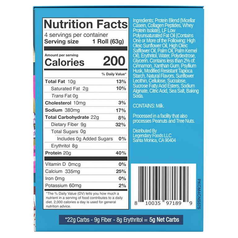 Legendary Foods High Protein, Low Carb, Sugar-Free, Gluten-Free
