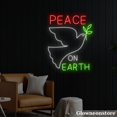 thumbnail image 2 of Glowneon Peace on Earth Neon Sign, Peace on Earth Led Sign, Pigeon Neon Light, Peaceful Decor, 2 of 5
