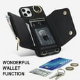 thumbnail image 4 of for iPhone 11 Pro Max Case Wallet with Strap for Women,Crossbody Lanyard and Wristlet Strap,Zipper Pocket,Credit Card Holder,Ring Stand,RFID Blocking Phone Wallet Cases(6.5 inch,Black), 4 of 18