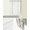 thumbnail image 5 of Blue Striped Tie Up Curtains for Window, Modern Farmhouse Stripes Rustic Thermal Insulted Balloon Shade Adjustable Rod Pocket Curtains Valance Panels for Kitchen Bathroom Café 42 x 63, 5 of 7