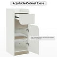 thumbnail image 4 of BarberPub 15.9" x 15.3" x 40" Storage Cabinet with Drawer, Doors, Adjustable Shelves, Free Standing, 4 of 8