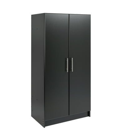 Prepac Elite 2 Door Wardrobe Cabinet, Black