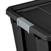 Sterilite 50 Gal Rugged Industrial Stackable Storage Tote with Lid, 6 Pack