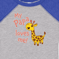 thumbnail image 4 of Inktastic My Papa Loves me- cute giraffe Boys or Girls Baby Bodysuit, 4 of 5