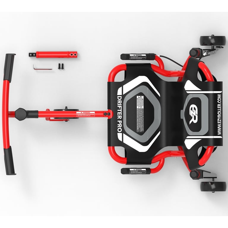 EzyRoller Classic レッド 本体 EzyRoller, Drifter Pro X Ride-On Scooter, 220lb Capacity, Red