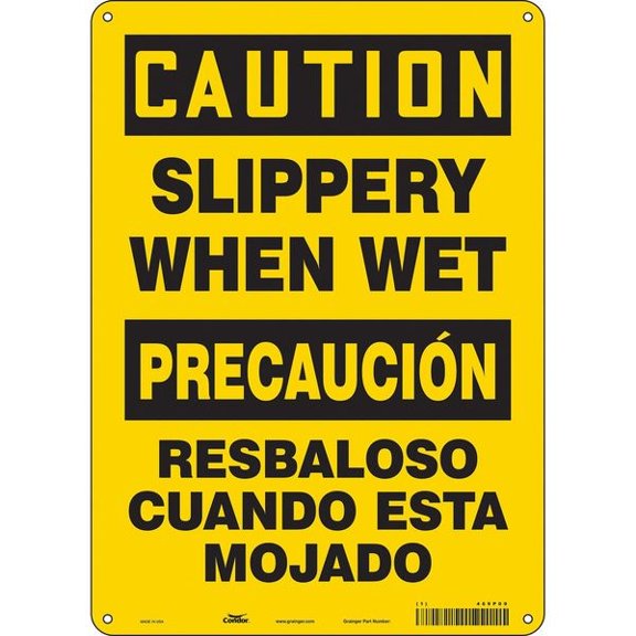 Condor Safety Sign,14 inx10 in,Polyethylene 469P09