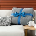 thumbnail image 4 of U by Bedsure Fleece Blankets Twin Size Grey, 260GSM Lightweight Plush Fuzzy Cozy Soft, 60x80 inches, 4 of 7