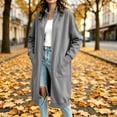 thumbnail image 5 of IUYRTFE Women Mid Length Zip Up Coat with Pockets for Winter Casual Daily Wear, 5 of 7