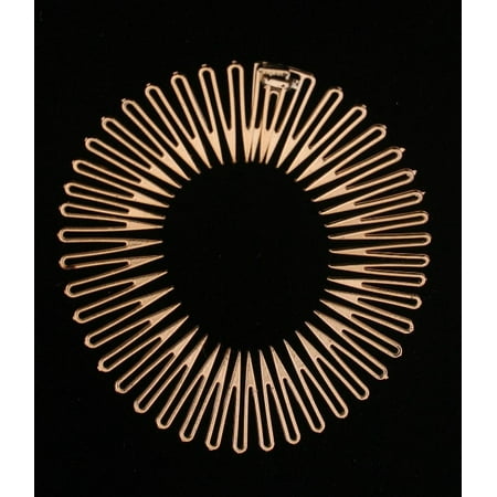 Full Polish Comb - CARAVAN® FULL CIRCLE SPRING HEAD BAND COMB IN GOLD OR WITH DEEP TEETH AND CLOSURE