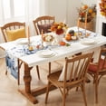 thumbnail image 3 of Blue Pumpkins Falll Cotton Linen Rectangle Table Runners 13"x60", Seasonal Thanksgiving Maple Leaf Coffee Table Runner Dresser Scarves Luxury Table Runners for Wedding Party Banquet Dinner Decor, 3 of 8