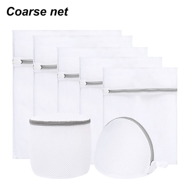 Yuarrent 7 unidades/juego de bolsas de lavandería, bolsas de almacenamiento de ropa de malla, bolsa de ropa interior portátil para lavadora, Suministros de limpieza para el hogar No.02 Yuarrent HA003977-02