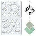 thumbnail image 6 of 2Pcs Square Jewelry Shape Template 2 Styles Acrylic Earrings Making Template Leather Earring Templates WhiteSmoke Cutting Stencil for Earrings Necklaces Bracelets Making Jewelry Crafts DIY, 6 of 8