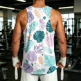 thumbnail image 4 of Men's Beach Tank Tops Hawaii Palm Tree Graphic Sleeveless Workout Shirts Loose Fit Summer Vacation Top, 4 of 4