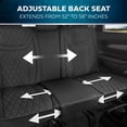thumbnail image 4 of MotorBox Rear Car Seat Cover Ranch Leatherette Faux Leather Black Bench Seat Cover for Auto Diamond Stitched Cushioned Seat Protectors for Automotive Accessories, Trucks, SUV, Car, 4 of 4