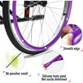 thumbnail image 3 of Silicone Wheelchair Push Rim Covers, 20/22/24inch 1 Pair Wheelchair Rear Wheel Push Ring Protective Cover, Non-slip Wear-Resistant Hand Push Cover, Cover for Improve Grip and Traction(Fluorescent gree, 3 of 7