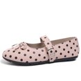 thumbnail image 3 of Women Casual Round Toe Lace Bow Buckle Festival Comfortable Walking Shoes Flat Ballet Style On Lightweight Breathable Non Daily Dressy, 3 of 9