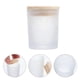 thumbnail image 2 of Glass Candle Jar with Bamboo Lid Empty Candle Tin Making Candles Glass Jar, 2 of 2