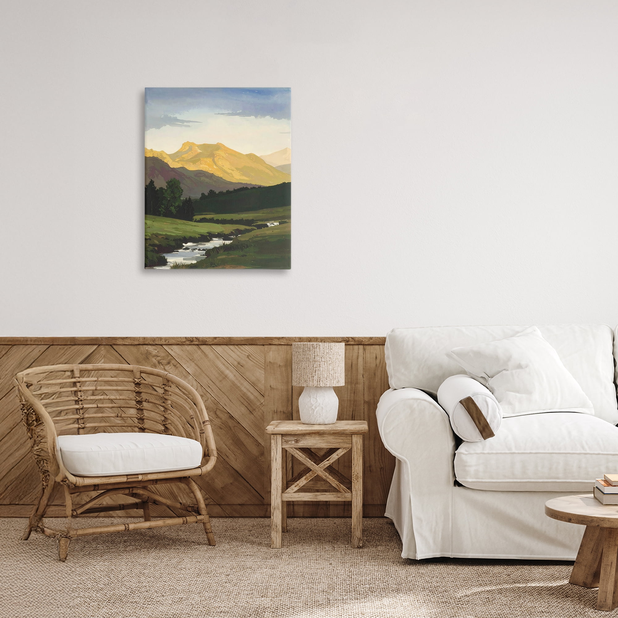 Stupell Industries Mountain Across The Valley Canvas Wall Art, design by Alonza Saunders