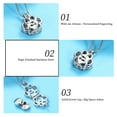 thumbnail image 4 of Pet Cremation Jewelry For Ashes For Dog/Cat Paw Stainless Steel Memorial Locket Urn Necklace Inside Mini Case Keepsake Cremation Jewelry Women Men, 4 of 6