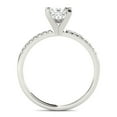 thumbnail image 2 of Sprico Jewel 1.7 Ct Princess Cut Eternity Band Moissanite Ring - Engagement Wedding Solitaire Ring with Accent Moissanite - 14K White Gold Plated - Moissanite - Ideal Gift for Her - Prong Setting, 2 of 2
