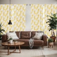 thumbnail image 2 of Ambesonne Yellow and White Window Curtains, Chamomiles, Each 28" W x 84" L, Yellow White and Brown, 2 of 5
