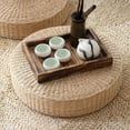 thumbnail image 3 of 40CM Round Pouf Tatami Cushion Chair Floor Sit Mat Meditation Soft Yoga Seat Mat Natural Straw Home Garden Patio Restaurant Seat, 3 of 7
