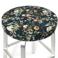thumbnail image 3 of Balery Watercolor Floral Round Bar Stool Seat Covers Velvet Fabric Adjustable Protects from Scratches and Stains for 14-17 Inch Chair- 13 inch, 3 of 7